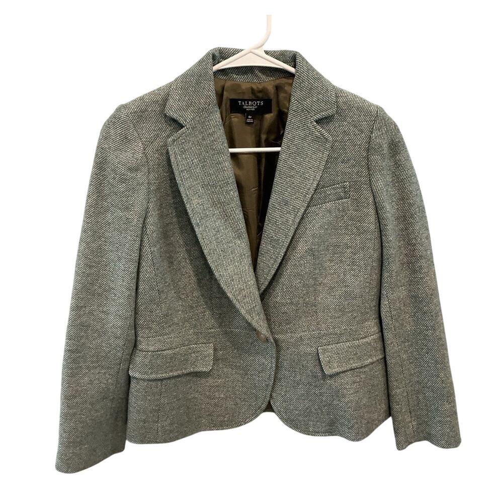 Talbots Womens Single Breasted Blazer Classic Work Career Corporate Size 6 6P